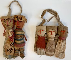 Vintage Handmade Chancay Burial Dolls