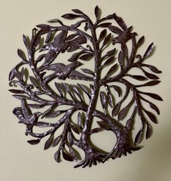 Round Metal Wall Art ~ Birds And Branches