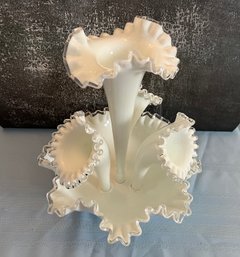Fenton Silver Crest Epergne Vase