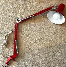 Vintage Red Architect Swing Lamp