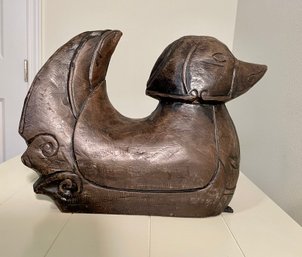 Carved Solid Wood Duck