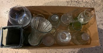 Box Lot Of Glass Vases-all Sizes