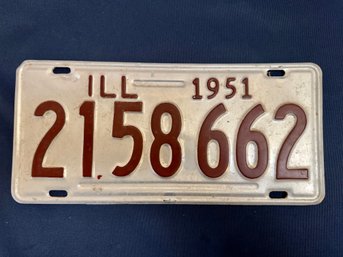 1951 Illinois License Plate