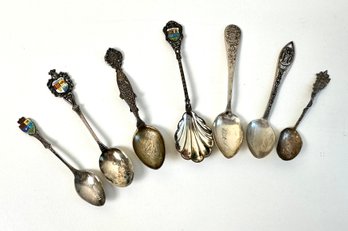 Lot Of Sterling Souvenirs Spoons