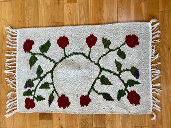 Vintage Woven Rose Small Rug