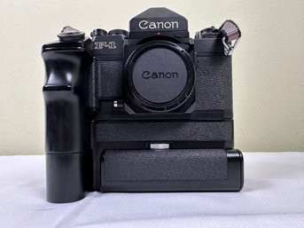 Canon F1 Black Body SLR 35 MM Film Camera