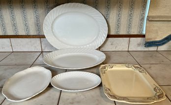 5 Platters, 3 Matching Platters Are Royal Wessex From England