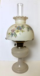 Aladdin Oil Lamp With Floral Shade