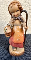 Anri To Market Carved Wood Figurine -Ferrandiz