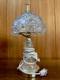 Vintage Pressed Glass Small Lamp