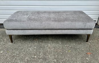 Large Gray William Sonoma Ottoman Bench