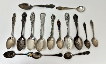 Lot Of Sterling Souvenir Spoons