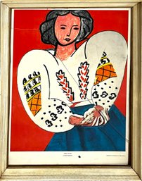 Vintage Framed Henri Matisse Print La Blouse Roumaine *Local Pick-Up Only*
