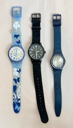 Three Vintage Watches Two Swatch