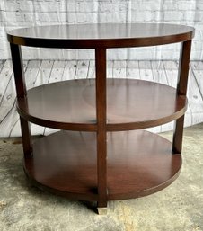 Oval Dark Brown Side Table #2