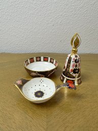 Three Small Pieces Royal Crown Derby Old Imari