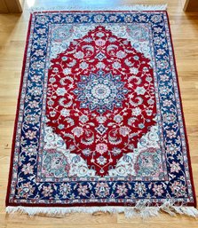 Wool Persian Area Rug Red And Blue