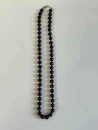 18' Strand Red Glass Bead Necklace