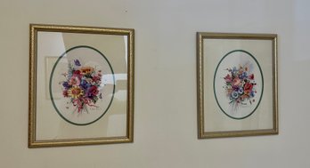 Pair Of Barbara Mock Floral Prints