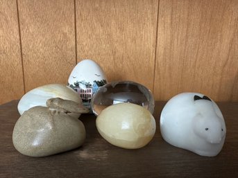 Lot Of Decorative Eggs And Other Items