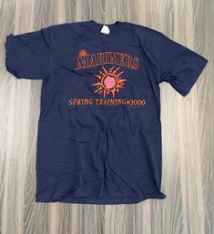 Seattle Mariners T -shirt 'L' By Majestic -NOS Spring Training 2000