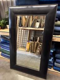 Large Black Wood Mirror