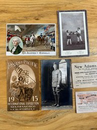 Four Antique Postcards And More