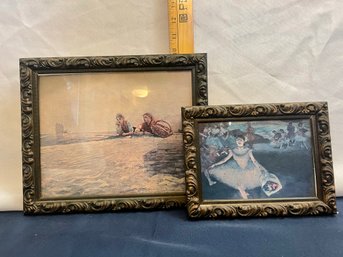 Lot Of 2 Vintage Prints In Frames - Homer & Degas