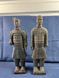 2 Asian Men Statues.