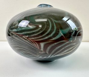 Signed 1975 Art Glass Bud Vase