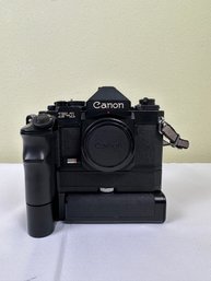Canon F1 Black Body SLR 35 MM Film Camera