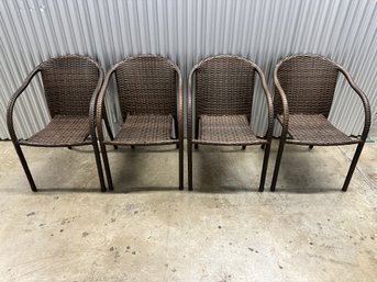 Four Weaved Outdoor Chairs