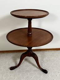 Queen Anne Style Two Tier Side Table *Local Pick-Up Only*