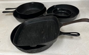 6 Cast Iron Pans Small One Is Wagner
