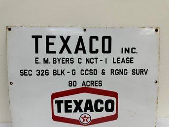 Vintage Texaco Porcelain Sign -local Pickup