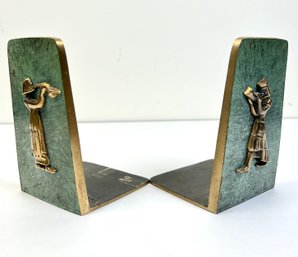 Mid Century Modern Dayagi Brass Bookends