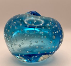 Murano Glass Blue Paperweight