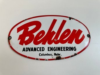 Beklen Advanced Engineering Porcelain Sign