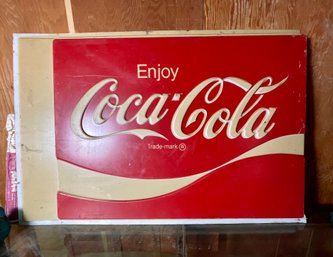 Large Plastic Coca Cola Retail Sign