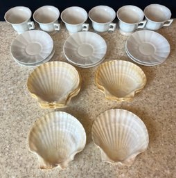Limoges Cups And Saucers And Baking Shells