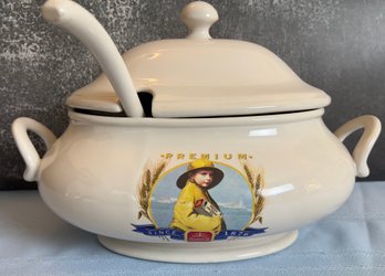 Nabisco Soup Tureen With Ladle With Letter From The Designer