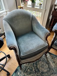 Victorian  Blue Side Chair With Damage