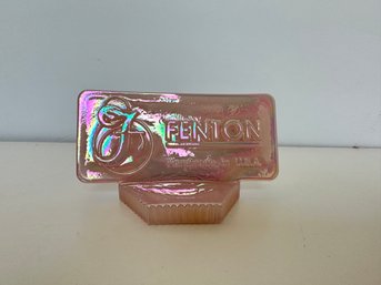 Fenton Pink Opalescent Logo Sign