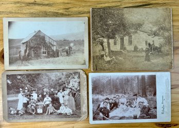 Four Vintage Cabinet Cards Of Family Life