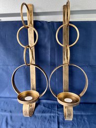 2 Gilded Candleholders.