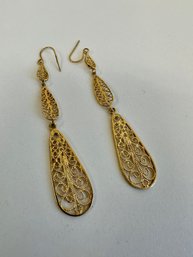 18k Gold Dangle Earrings