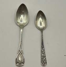 2 Sterling Mismatched Spoons