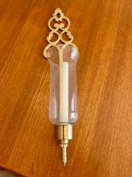 Brass And Glass Wall Sconce