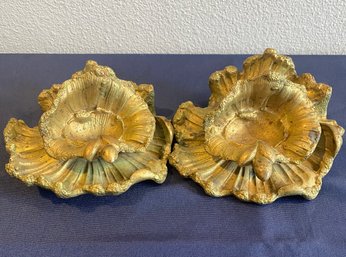 Pair Of Brass Nouveau Decor