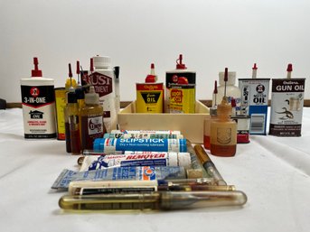Lot Of Various Lubricants.